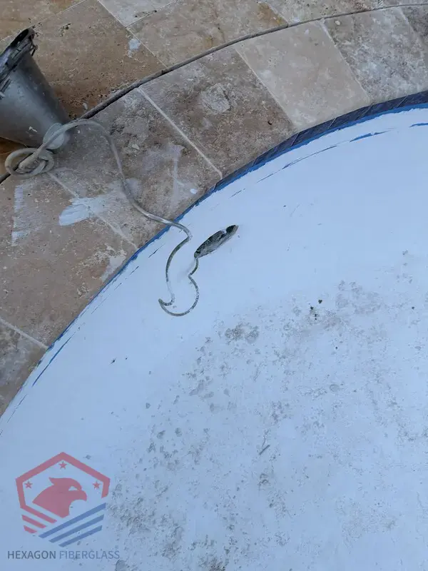 Pool Remodeling — During (view 3) — Hexagon Fiberglass Pools