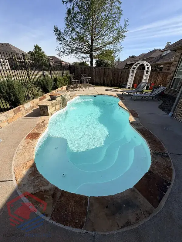 Fiberglass Pool Resurfacing & LED Light Install — Hexagon Fiberglass Pools