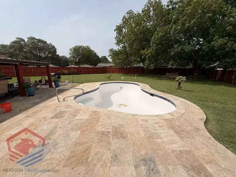 Pool Remodeling — Complete (view 3) — Hexagon Fiberglass Pools