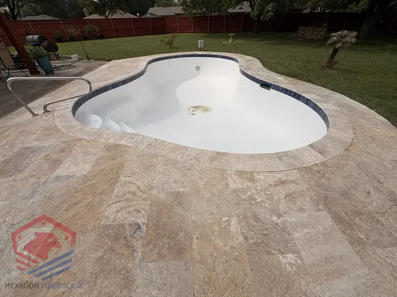 Gunite to Fiberglass Resurfacing & Complete Remodel — after resurfacing